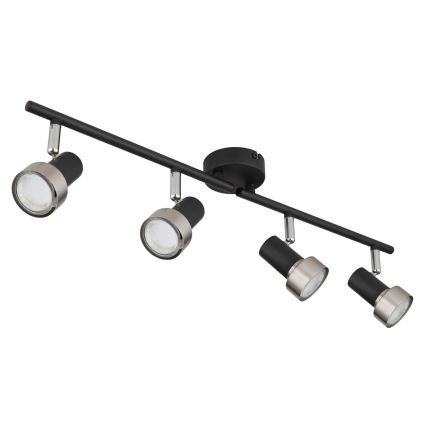 Globo - Reflektorska svjetiljka  4xGU10/25W/230V crna/srebrna
