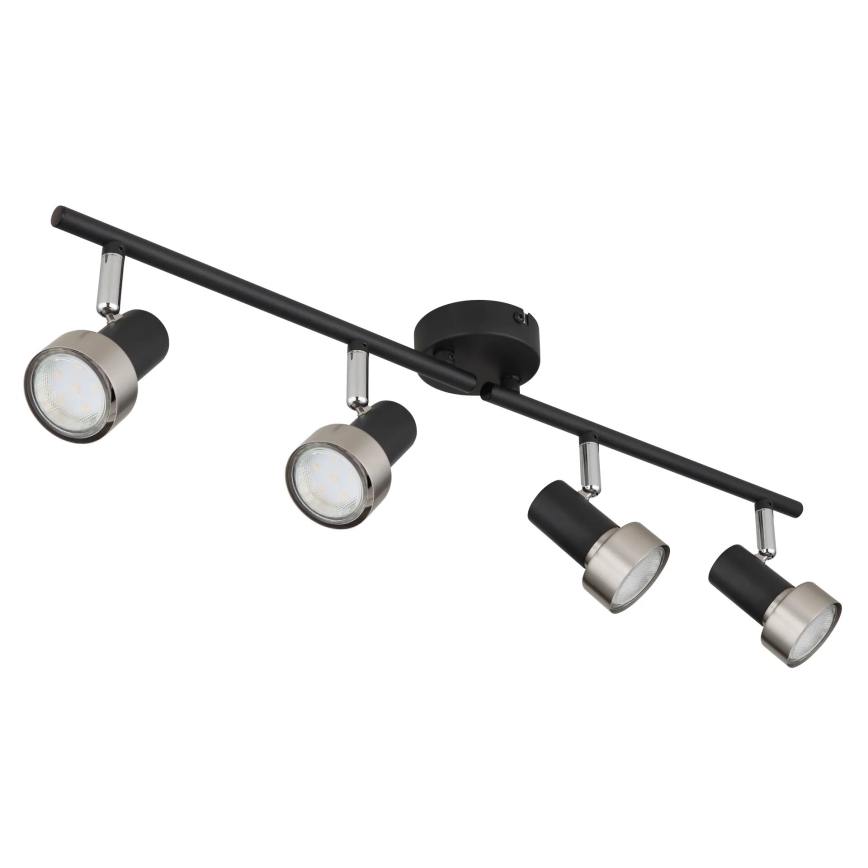 Globo - Reflektorska svjetiljka  4xGU10/25W/230V crna/srebrna