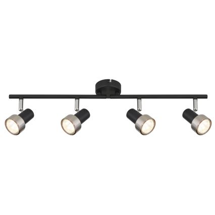 Globo - Reflektorska svjetiljka  4xGU10/25W/230V crna/srebrna