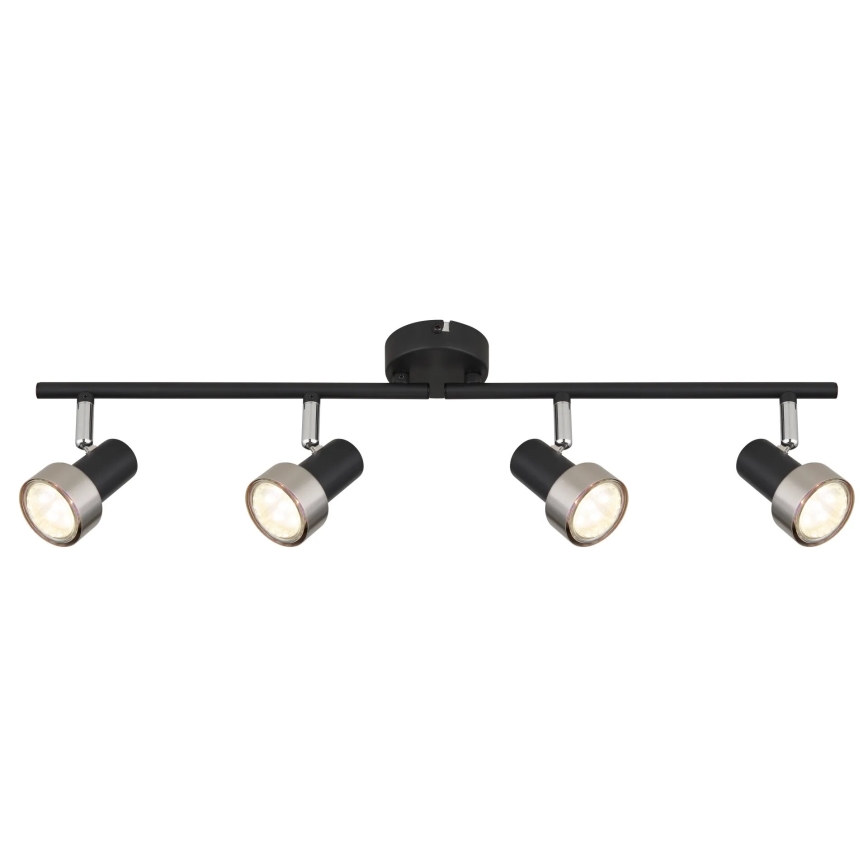 Globo - Reflektorska svjetiljka  4xGU10/25W/230V crna/srebrna