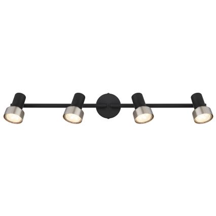 Globo - Reflektorska svjetiljka  4xGU10/25W/230V crna/srebrna