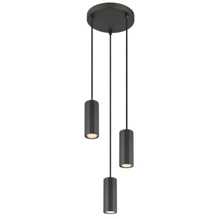 Globo - Luster na sajli 3xGU10/25W/230V crna