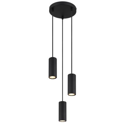 Globo - Luster na sajli 3xGU10/25W/230V crna
