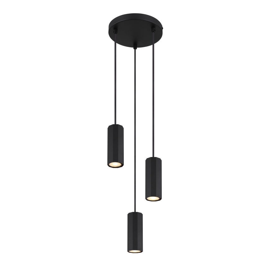Globo - Luster na sajli 3xGU10/25W/230V crna