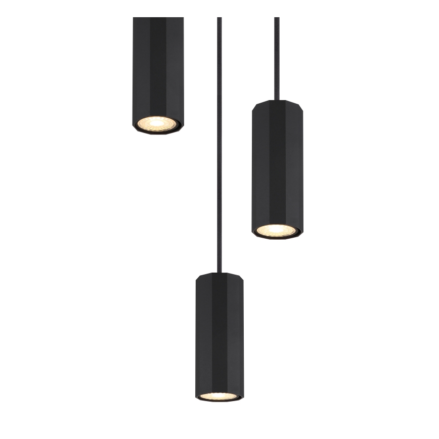 Globo - Luster na sajli 3xGU10/25W/230V crna