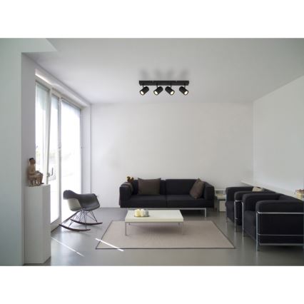 Globo - Reflektorska svjetiljka 4xGU10/25W/230V crna