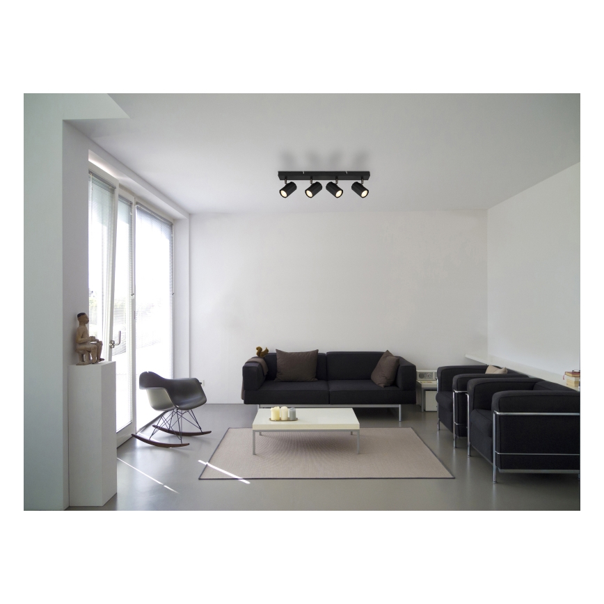 Globo - Reflektorska svjetiljka 4xGU10/25W/230V crna