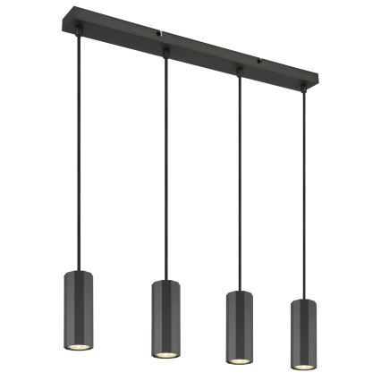 Globo - Luster na sajli 4xGU10/25W/230V crna