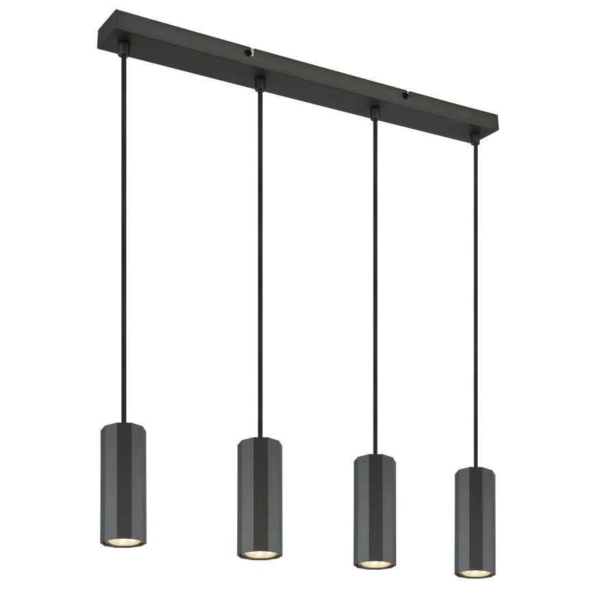 Globo - Luster na sajli 4xGU10/25W/230V crna