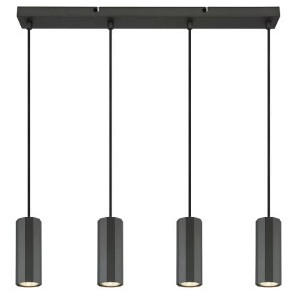 Globo - Luster na sajli 4xGU10/25W/230V crna