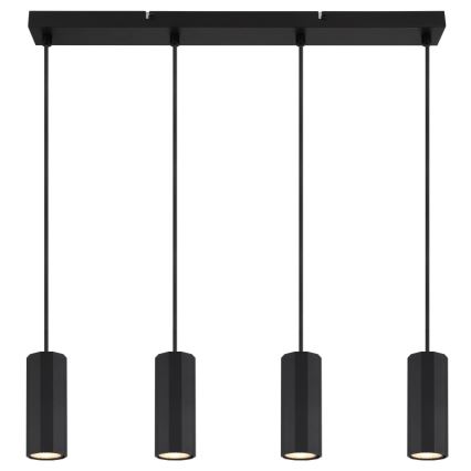 Globo - Luster na sajli 4xGU10/25W/230V crna