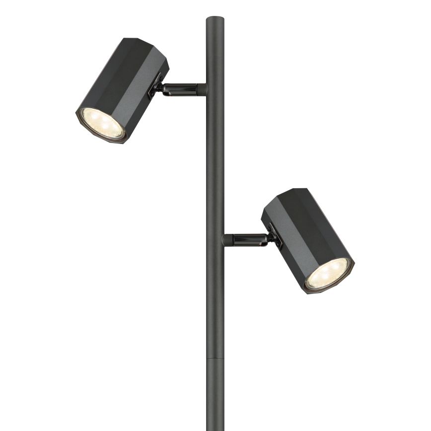 Globo - Podna lampa 2xGU10/5W/230V crna
