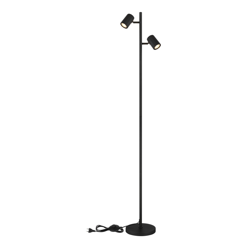 Globo - Podna lampa 2xGU10/5W/230V crna