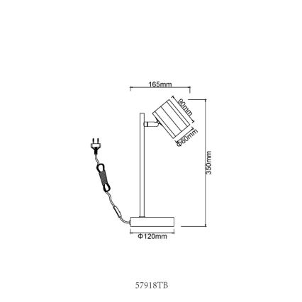 Globo - Stolna lampa 1xGU10/5W/230V crna