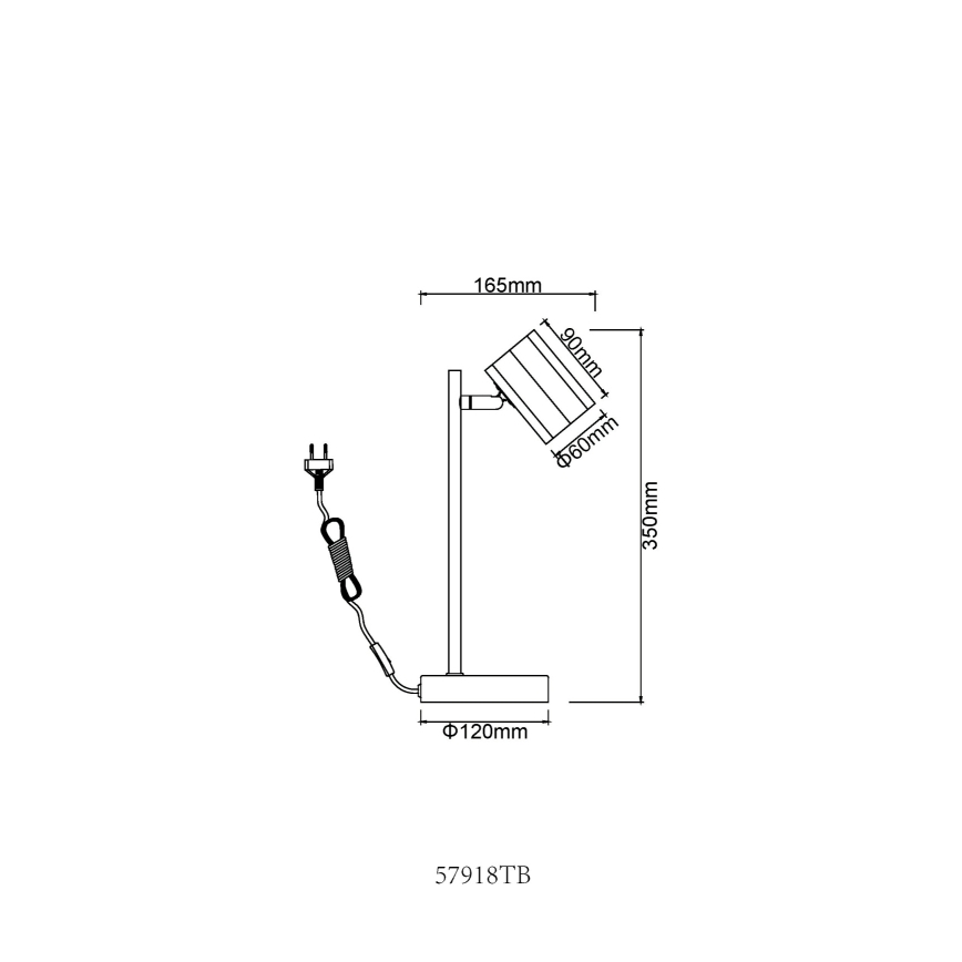 Globo - Stolna lampa 1xGU10/5W/230V crna