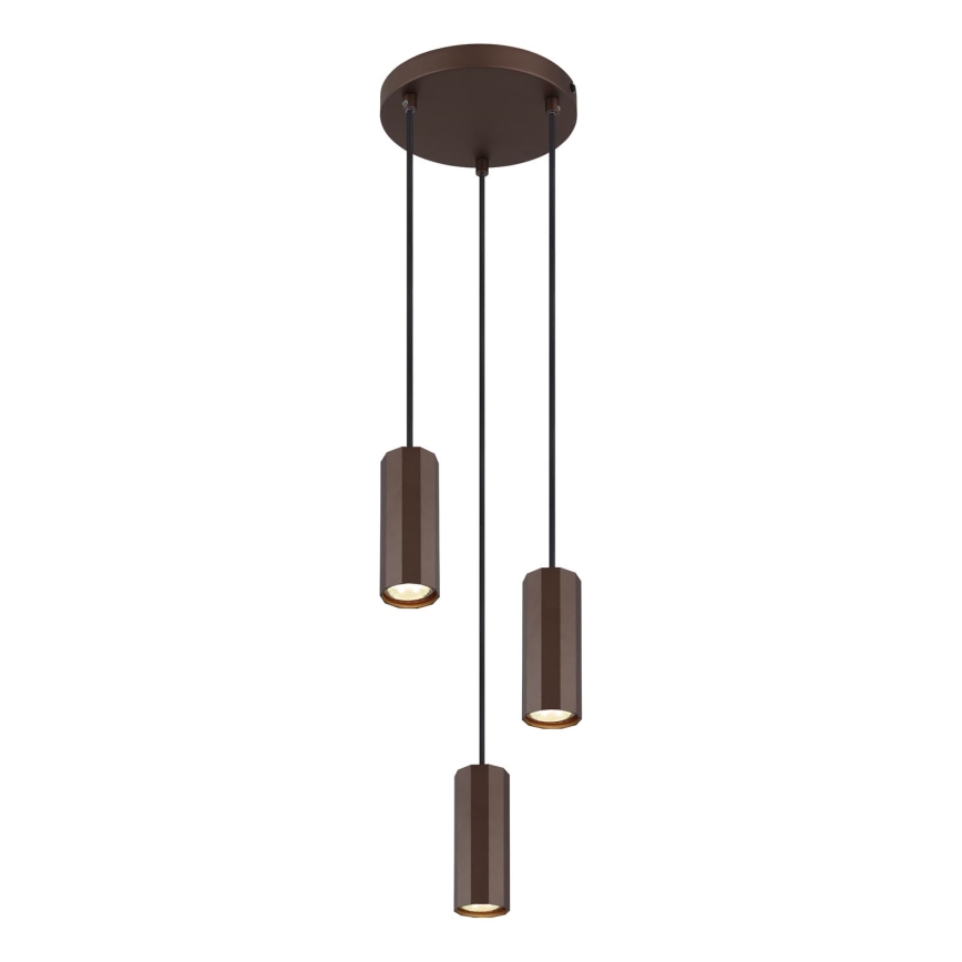 Globo - Luster na sajli 3xGU10/25W/230V smeđa