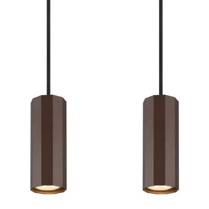 Globo - Luster na sajli 4xGU10/25W/230V smeđa
