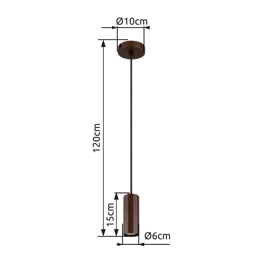 Globo - Luster na sajli 1xGU10/25W/230V smeđa