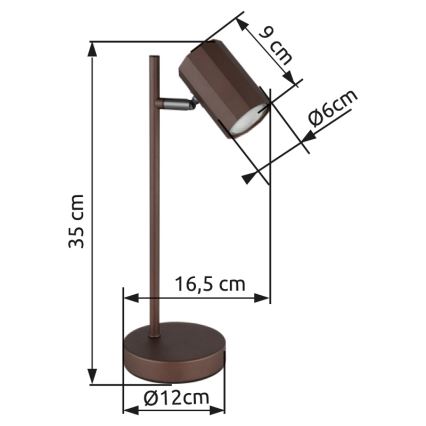 Globo - Stolna lampa 1xGU10/5W/230V smeđa