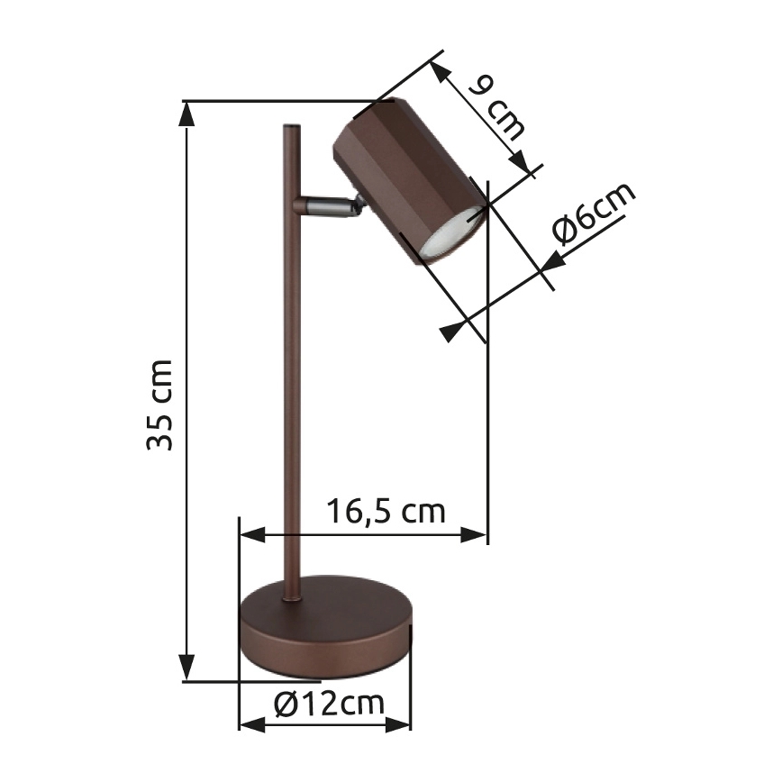 Globo - Stolna lampa 1xGU10/5W/230V smeđa