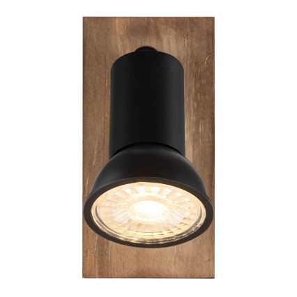 Globo - Zidna reflektorska svjetiljka 1xGU10/35W/230V drvo/crna