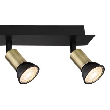 Globo - Reflektorska svjetiljka 4xGU10/35W/230V crna/mesing