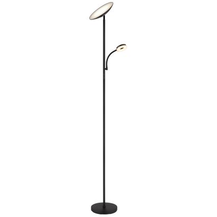 Globo - LED Prigušiva podna lampa LED/20W/230V+ LED/5W 3000/4000/6500K crna