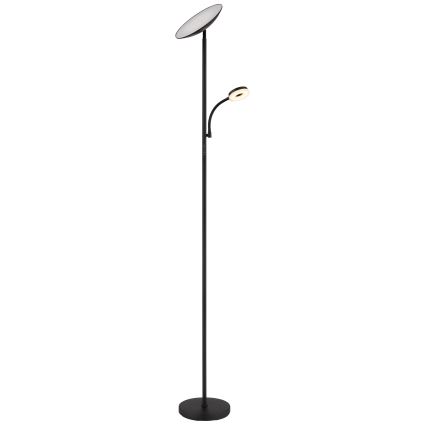 Globo - LED Prigušiva podna lampa LED/20W/230V+ LED/5W 3000/4000/6500K crna