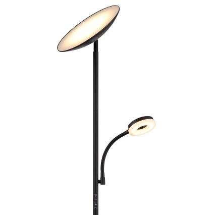 Globo - LED Prigušiva podna lampa LED/20W/230V+ LED/5W 3000/4000/6500K crna