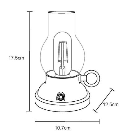 Globo - LED Prigušiva punjiva dodirna stolna lampa LED/1W/3,7V 1200 mAh zelena