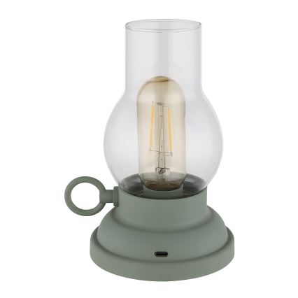 Globo - LED punjiva stolna lampa s dodirnim upravljačem, prigušivač, LED/1W/3,7V 1200 mAh zelena