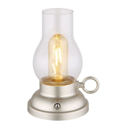Globo - LED Prigušiva punjiva dodirna stolna lampa LED/1W/3,7V 1200 mAh mat krom