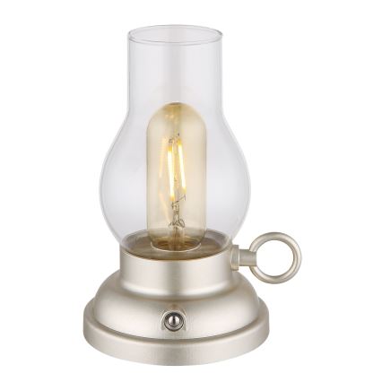 Globo - LED Prigušiva punjiva dodirna stolna lampa LED/1W/3,7V 1200 mAh mat krom
