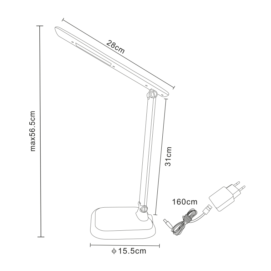 Globo - LED Prigušiva stolna lampa LED/7W/230V