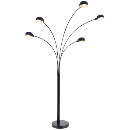 Globo - Podna lampa 5xE14/40W/230V crna