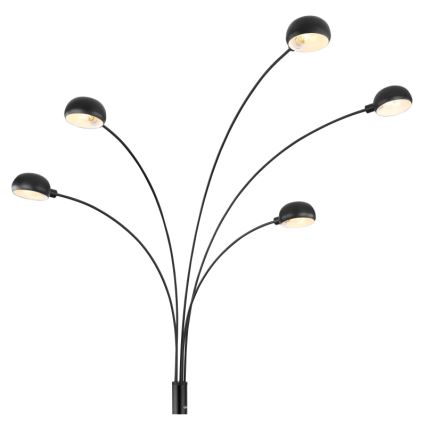 Globo - Podna lampa 5xE14/40W/230V crna