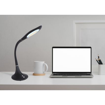 Globo - LED Prigušiva dodirna fleksibilna stolna lampa LED/9W/230V 3000/4500/6500K crna