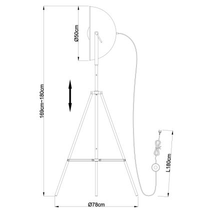 Globo - Podna lampa 1xE27/60W/230V