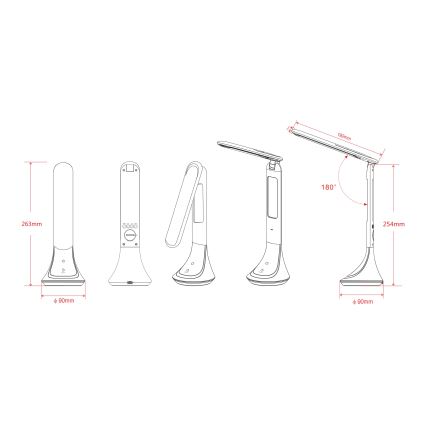 Globo - LED Prigušiva stolna lampa LED/4W/230V 2200 mAh