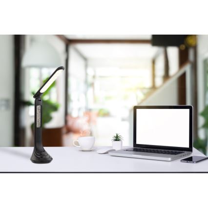 Globo - LED punjiva stolna lampa s prigušivanjem i zaslonom LED/4W/230V 2200 mAh crna