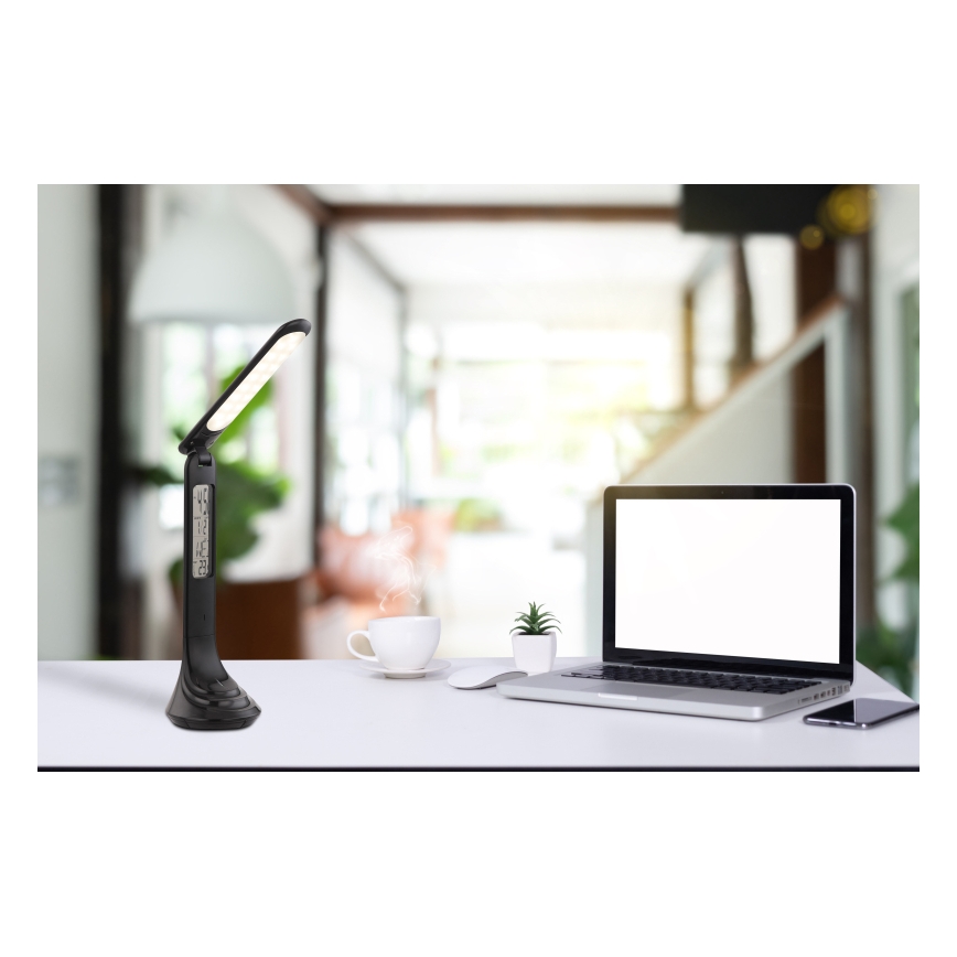 Globo - LED punjiva stolna lampa s prigušivanjem i zaslonom LED/4W/230V 2200 mAh crna