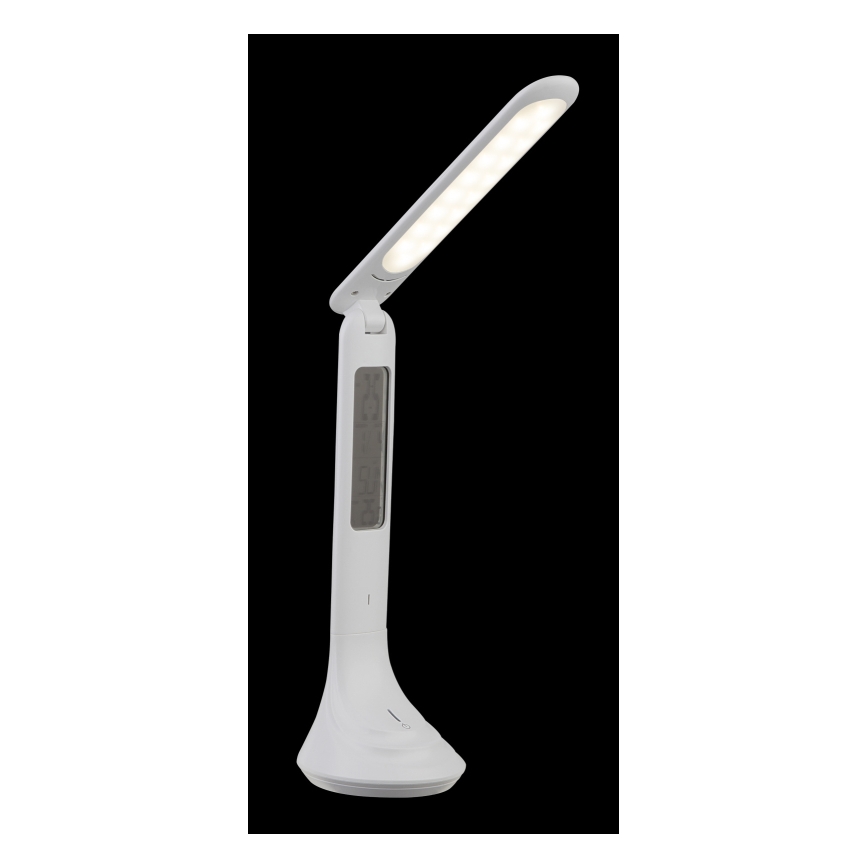 Globo - LED punjiva stolna lampa s mogućnošću prigušivanja i zaslonom LED/4W/230V 2200 mAh bijela