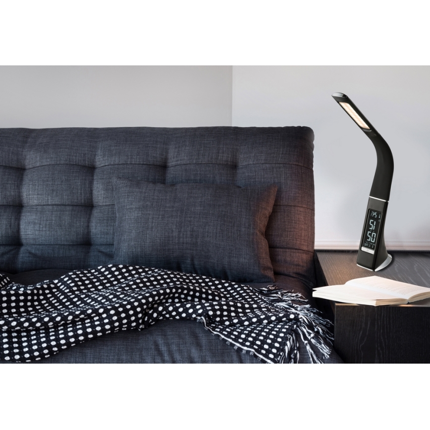 Globo - LED stolna lampa s dodirnim prigušivačem i zaslonom LED/6,5W/230V 3000/4500/5800K crna