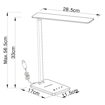 Globo - LED Prigušiva stolna lampa LED/5W/230V