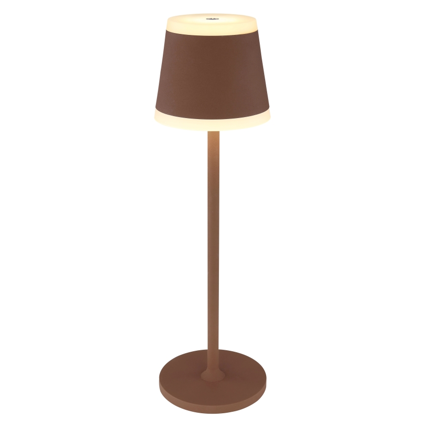 Globo - LED Prigušiva punjiva dodirna stolna lampa LED/4,6W/3,7V 3000K 1800mAh smeđa IP54
