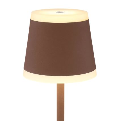 Globo - LED Prigušiva punjiva dodirna stolna lampa LED/4,6W/3,7V 3000K 1800mAh smeđa IP54