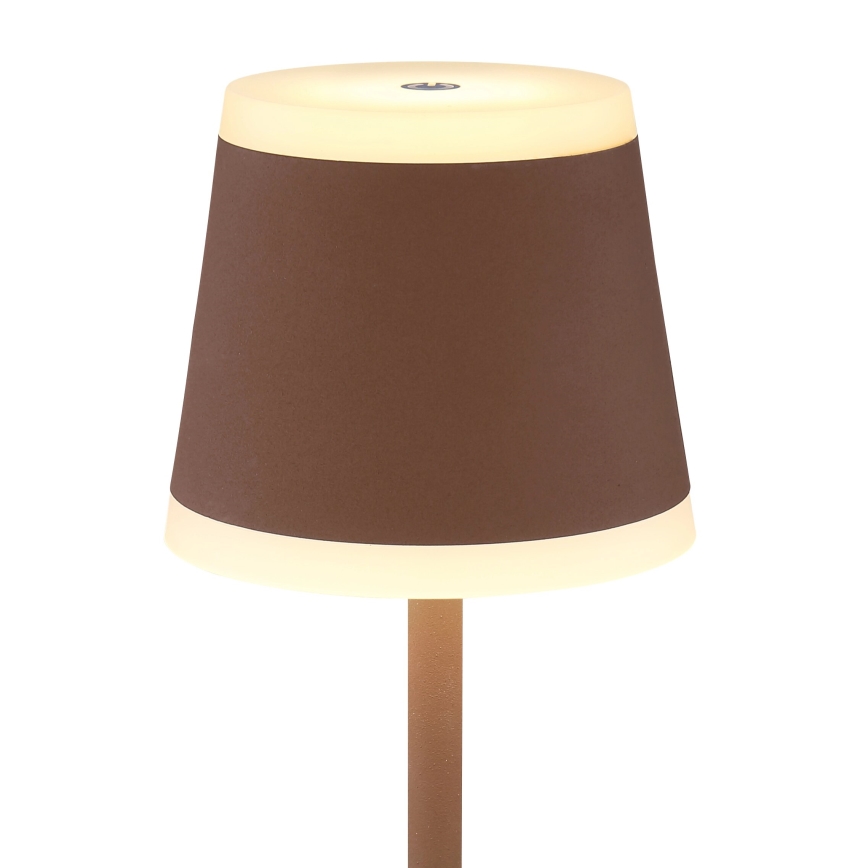 Globo - LED Prigušiva punjiva dodirna stolna lampa LED/4,6W/3,7V 3000K 1800mAh smeđa IP54