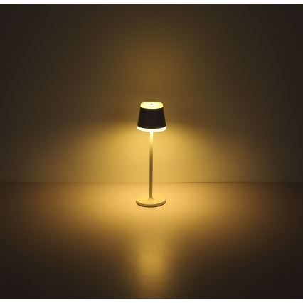 Globo - LED Prigušiva punjiva dodirna stolna lampa LED/4,6W/230V 1800 mAh USB IP54 bijela