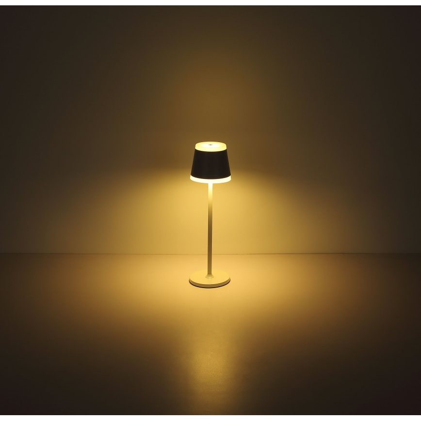 Globo - LED Prigušiva punjiva dodirna stolna lampa LED/4,6W/230V 1800 mAh USB IP54 bijela
