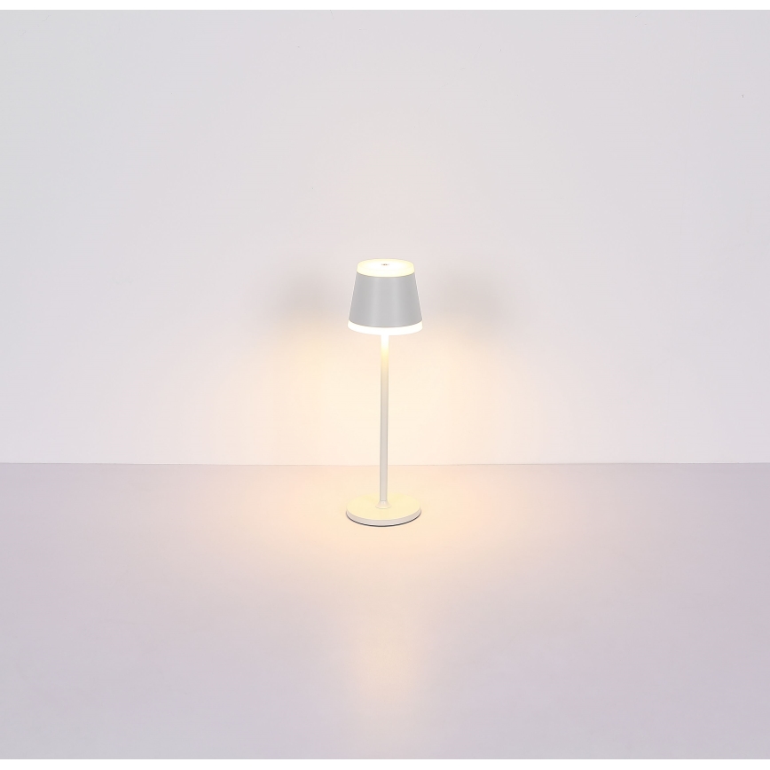 Globo - LED Prigušiva punjiva dodirna stolna lampa LED/4,6W/230V 1800 mAh USB IP54 bijela